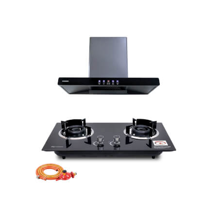 ชุดเซต เครื่องดูดควัน + เตาแก๊สฝัง 2 หัว KASHIWA PSD-204D+ X-5100 + ชุดหัวปรับแรงดันต่ำ_0