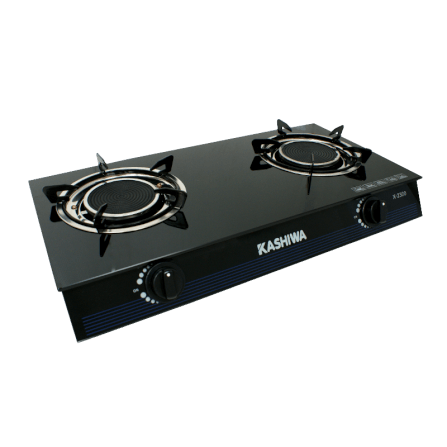 ชุดเซต เครื่องดูดควัน + เตาแก๊ส 2หัว KASHIWA PSD-204D + X-2300 + ชุดหัวปรับแรงดันต่ำ_10