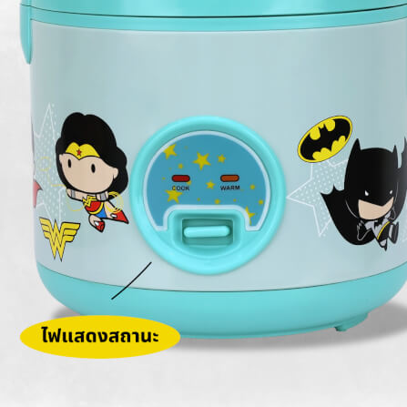 หม้อหุงข้าว SUPER HERO DC KASHIWA รุ่น RC-113 ขนาด 1 ลิตร สีฟ้า_3