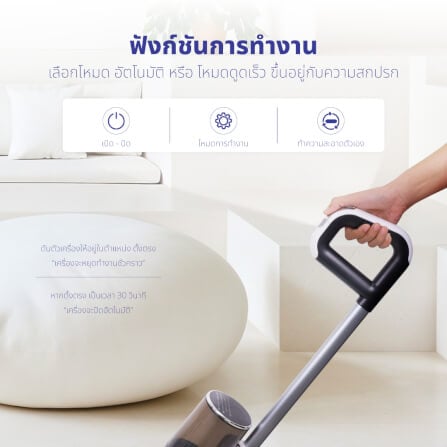 เครื่องดูดฝุ่นไร้สายแบบด้าม KASHIWA รุ่น KW-618 สีดำ_4