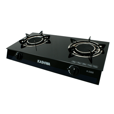 ชุดเซต เครื่องดูดควัน + เตาแก๊ส 2หัว KASHIWA PSD-203D + X-2300 + ชุดหัวปรับแรงดันต่ำ_6
