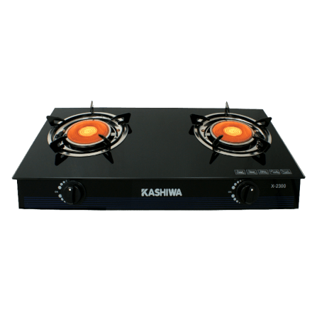 ชุดเซต เครื่องดูดควัน + เตาแก๊ส 2หัว KASHIWA PSD-203D + X-2300 + ชุดหัวปรับแรงดันต่ำ_8