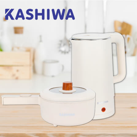 หม้ออเนกประสงค์ + กาต้มน้ำ KASHIWA รุ่น KW-209 + EK-189 สีครีม_8