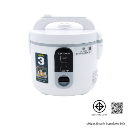 หม้อหุงข้าว OXYGEN รุ่น RC-152 ขนาด 1.5 ลิตร สีขาว_6