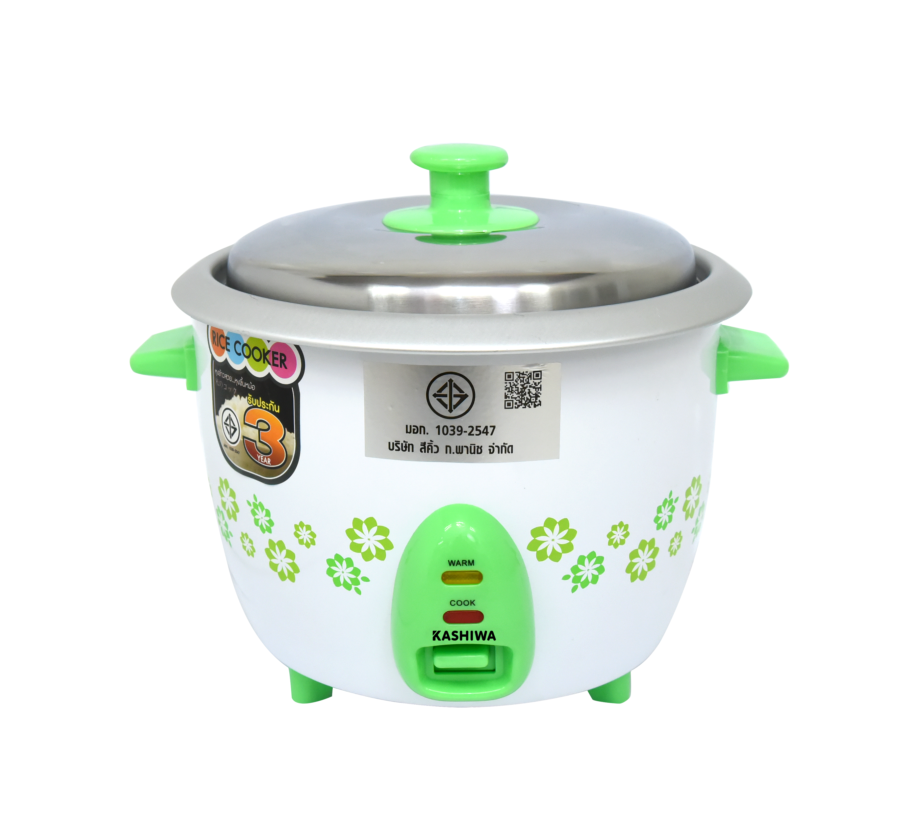 หม้อหุงข้าว KASHIWA รุ่น RC-718 ขนาด 1.8 ลิตร สีเขียว_3