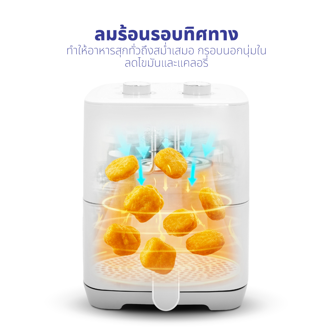 หม้อทอดไร้น้ำมัน KASHIWA รุ่น KW-820 ขนาด 4 ลิตร ลาย HELLO KITTY สีชมพู_4