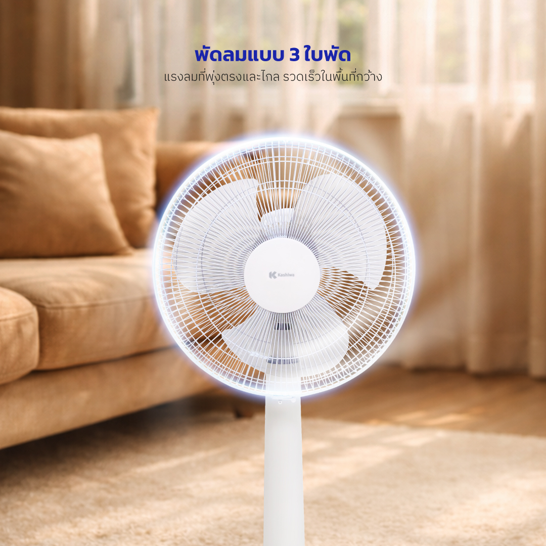 พัดลมตั้งพื้น KASHIWA รุ่น FS-2202 ขนาด 16 นิ้ว สีขาว_4