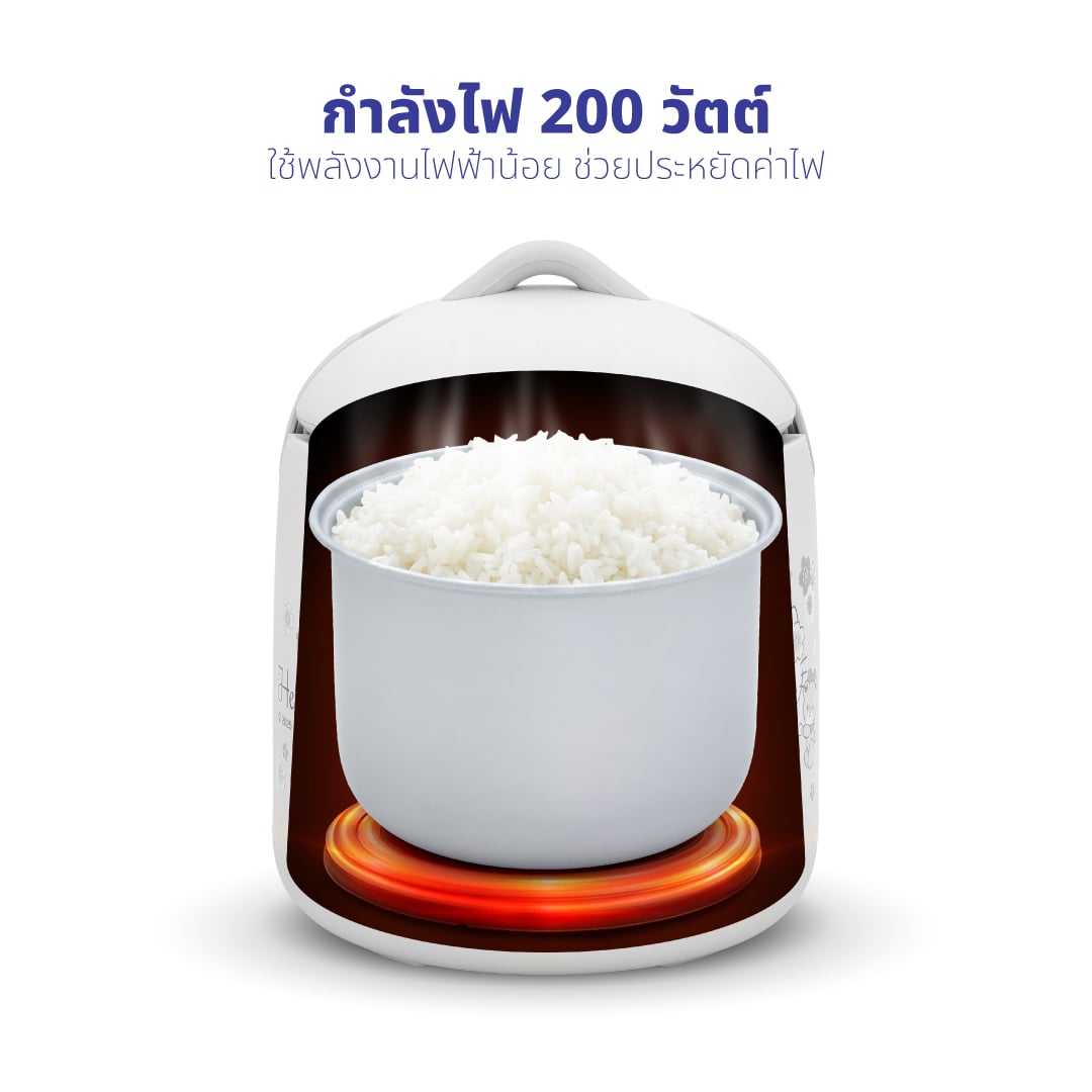 หม้อหุงข้าว KASHIWA รุ่น RC-066 ขนาด 0.6 ลิตร ลาย HELLO KITTY สีชมพู_6