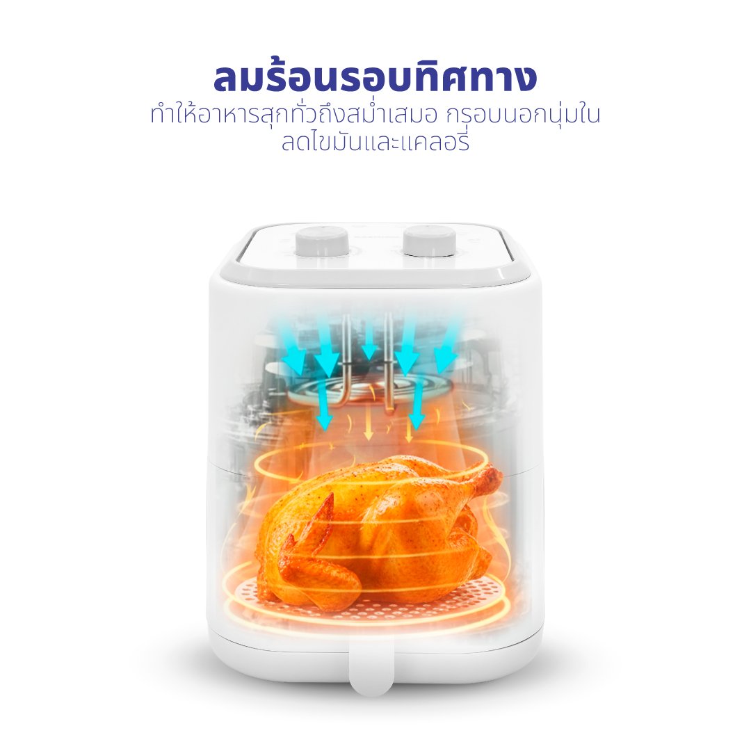 หม้อทอดไร้น้ำมัน KASHIWA รุ่น KW-824 ขนาด 5.5 ลิตร สีฟ้า_7