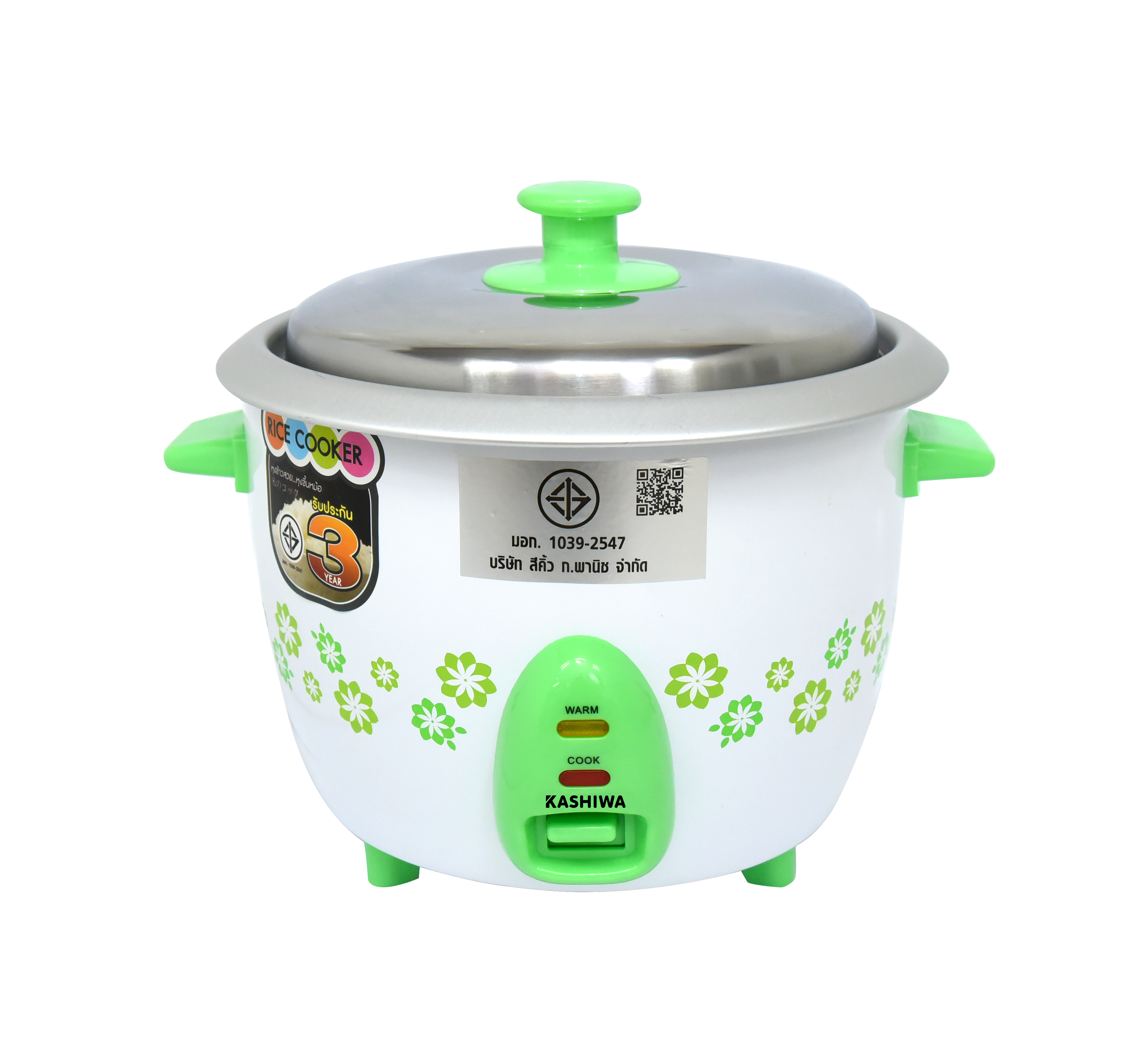 หม้อหุงข้าว KASHIWA รุ่น RC-718 ขนาด 1.8 ลิตร สีเขียว_5