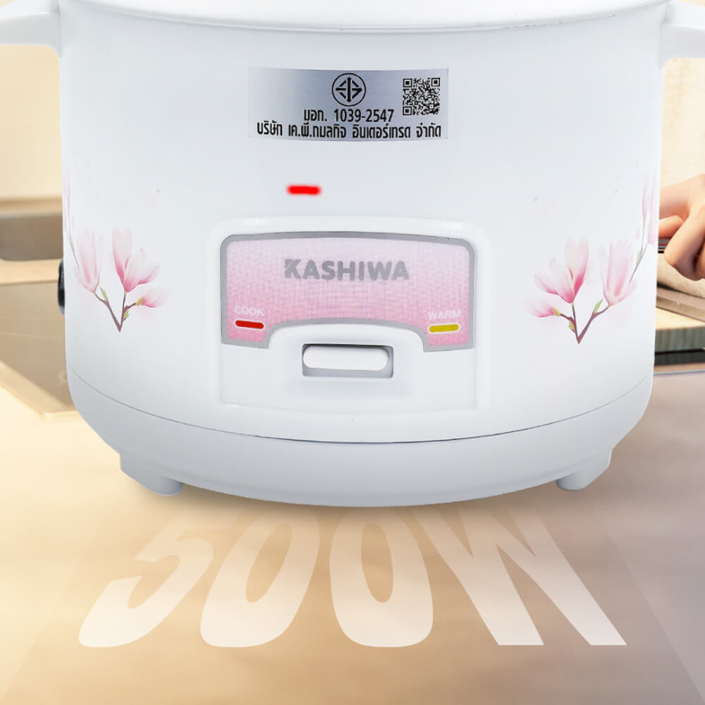 หม้อหุงข้าว KASHIWA รุ่น RC-418 ความจุ 1.8 ลิตร สีขาว