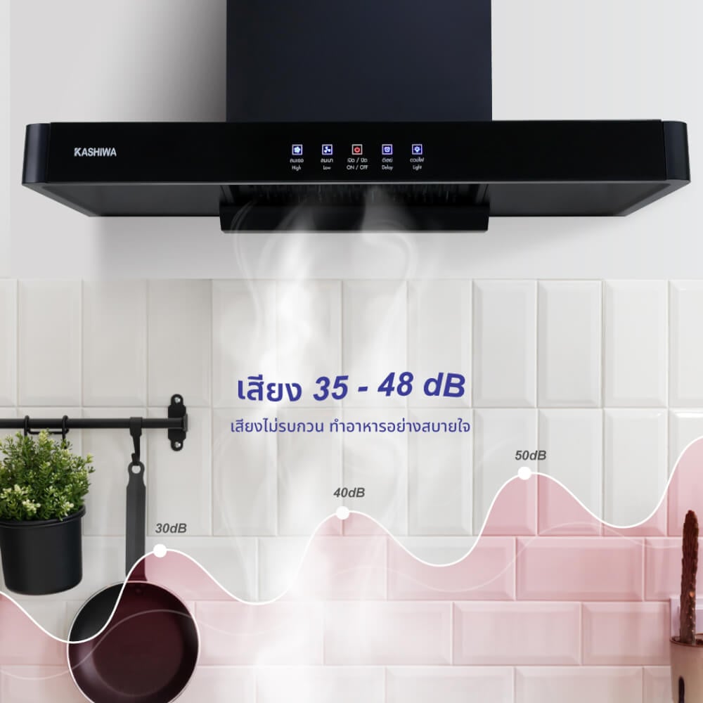 เครื่องดูดควัน KASHIWA รุ่น PSD-204D สีดำ
