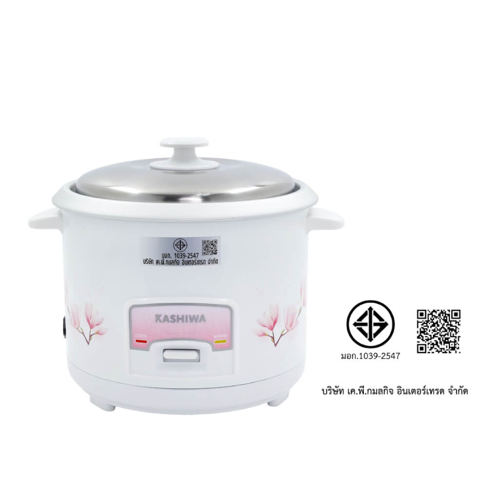 หม้อหุงข้าว KASHIWA รุ่น RC-418 ความจุ 1.8 ลิตร สีขาว
