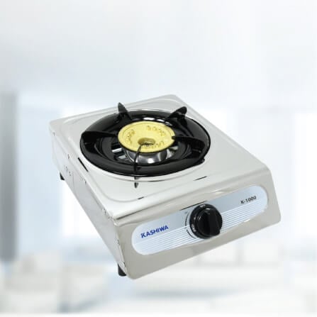 เตาแก๊สตั้งโต๊ะ KASHIWA รุ่น K-1000 สีเงิน_4