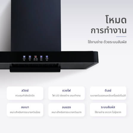 เครื่องดูดควัน KASHIWA รุ่น PSD-204D สีดำ_4