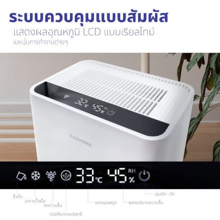 เครื่องขจัดความชื้น KASHIWA HC-101 ขนาด 2.5 ลิตร สีขาว_4