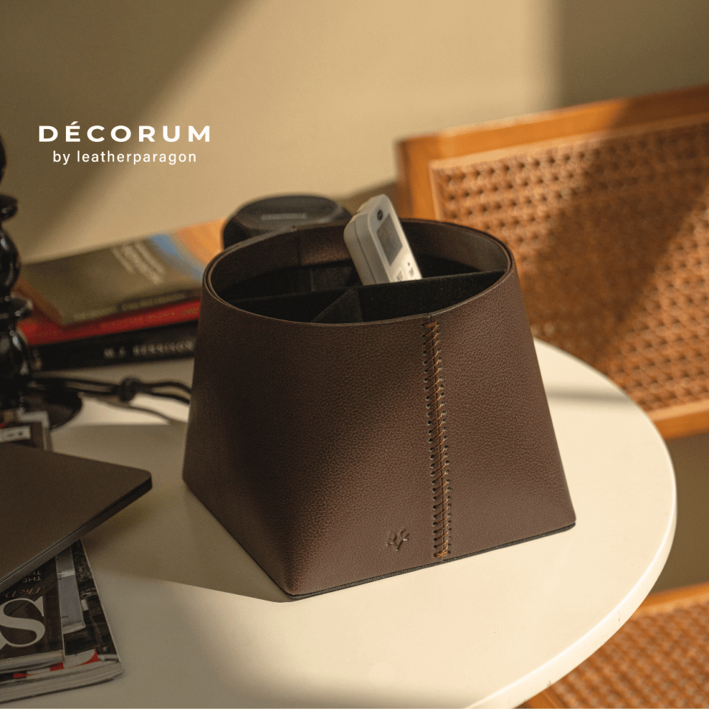 ที่วางรีโมตหนัง Decorum 18x18x14.5 cm สีดำ_1