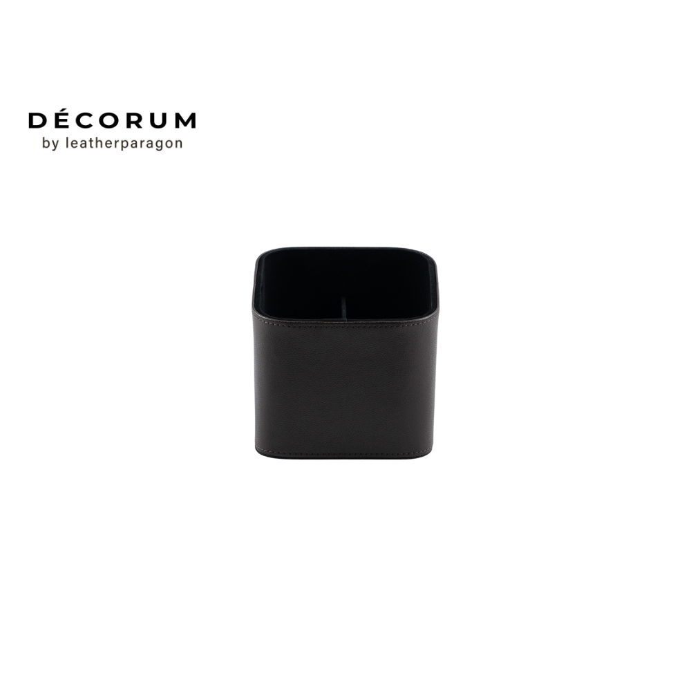ที่วางรีโมตหนัง Decorum 16x16x15 cm สีน้ำตาล_0
