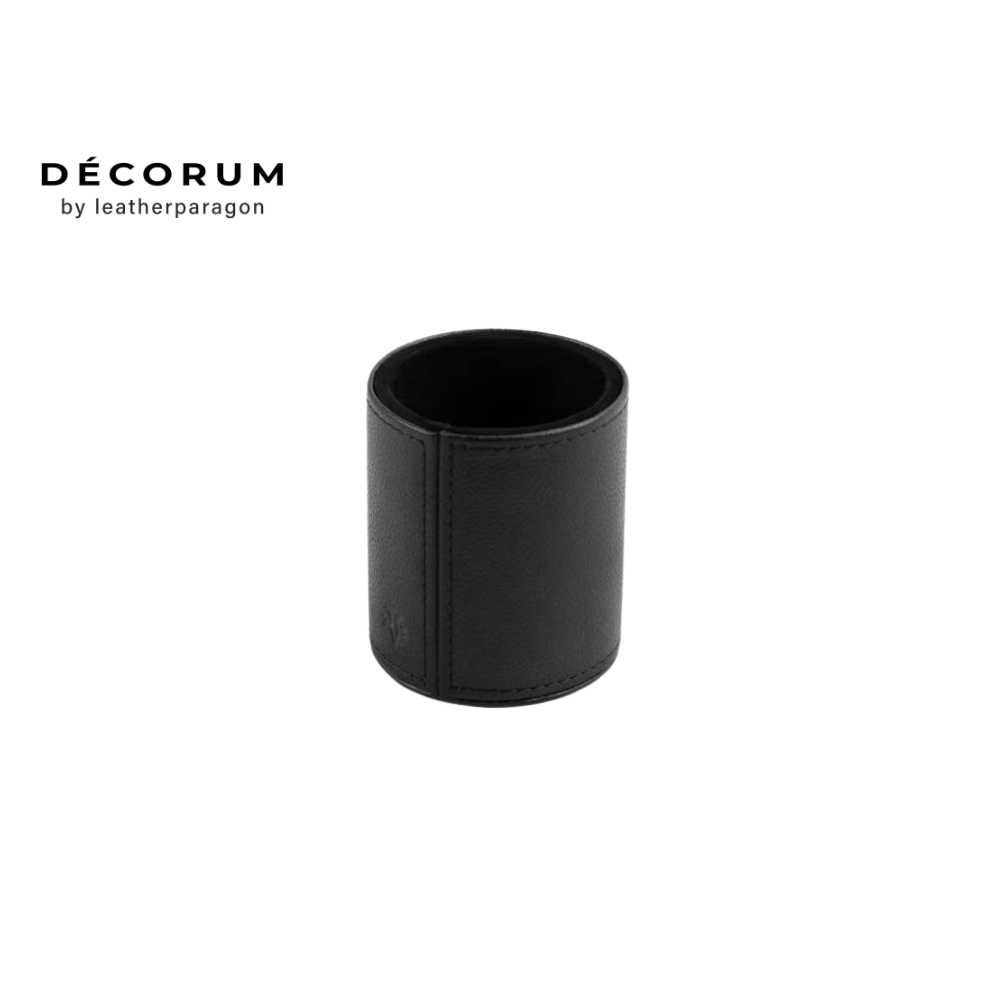 กระป๋องใส่ปากกา Decorum 11x11x10.5 cm สีดำ_0