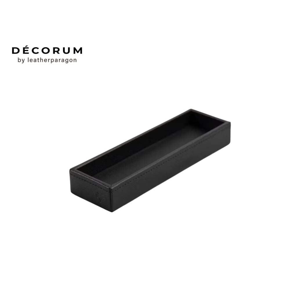 ถาดใส่ปากกา Decorum 22x7x4 cm สีดำ_0