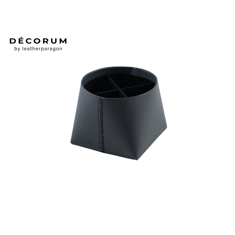 ที่วางรีโมตหนัง Decorum 18x18x14.5 cm สีเทา_0