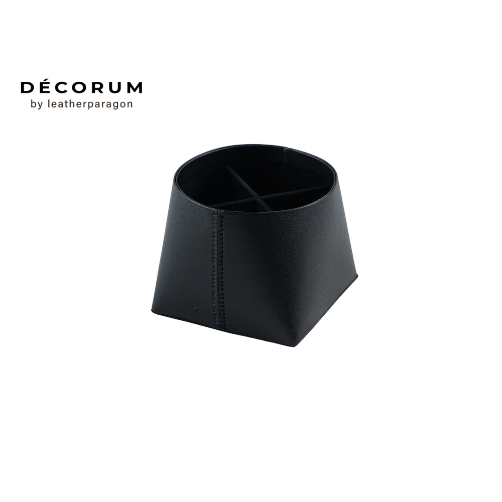 ที่วางรีโมตหนัง Decorum 18x18x14.5 cm สีดำ_0
