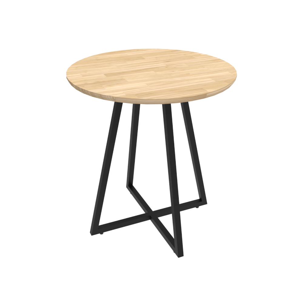 โต๊ะข้างไม้ยางพารา สไตล์ลอฟท์ Monster Steel รุ่น TSN011 ขนาด 50*50*55 cm.