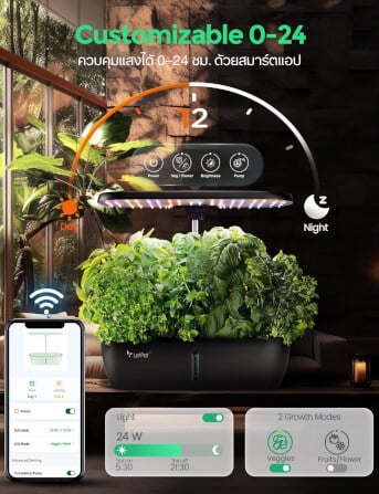 เครื่องปลูกระบบไฮโดรโปนิกส์อัตโนมัติ 12 ช่อง LETPOT LITE (ควบคุมผ่าน SMART MOBILE APP)_1