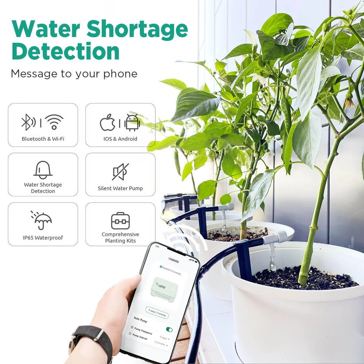 ระบบรดน้ำอัตโนมัติ สำหรับต้นไม้ในกระถาง LetPot Smart Drip Irrigation ควบคุมผ่าน Wi-Fi และ Mobile Application_2