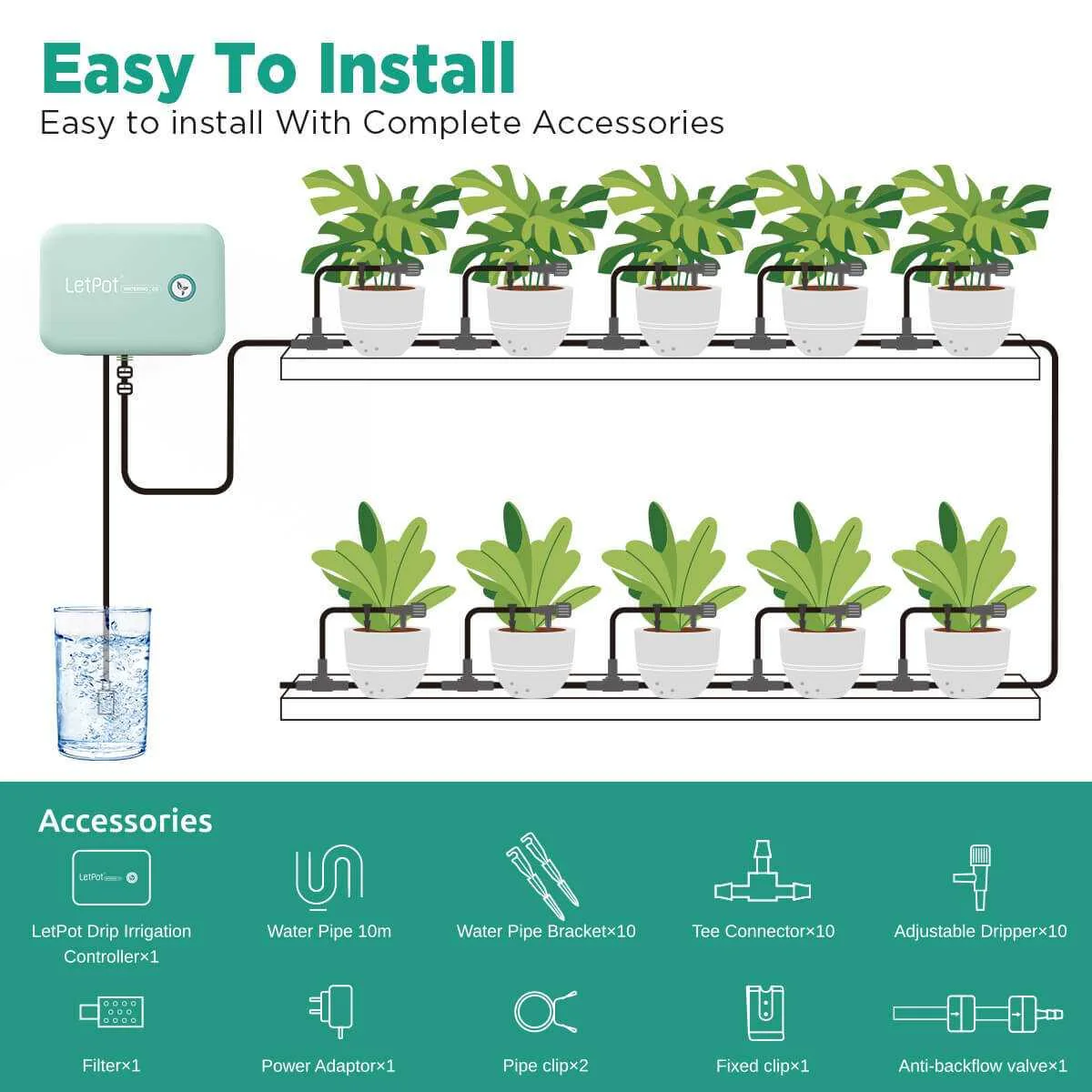 ระบบรดน้ำอัตโนมัติ สำหรับต้นไม้ในกระถาง LetPot Smart Drip Irrigation ควบคุมผ่าน Wi-Fi และ Mobile Application_6