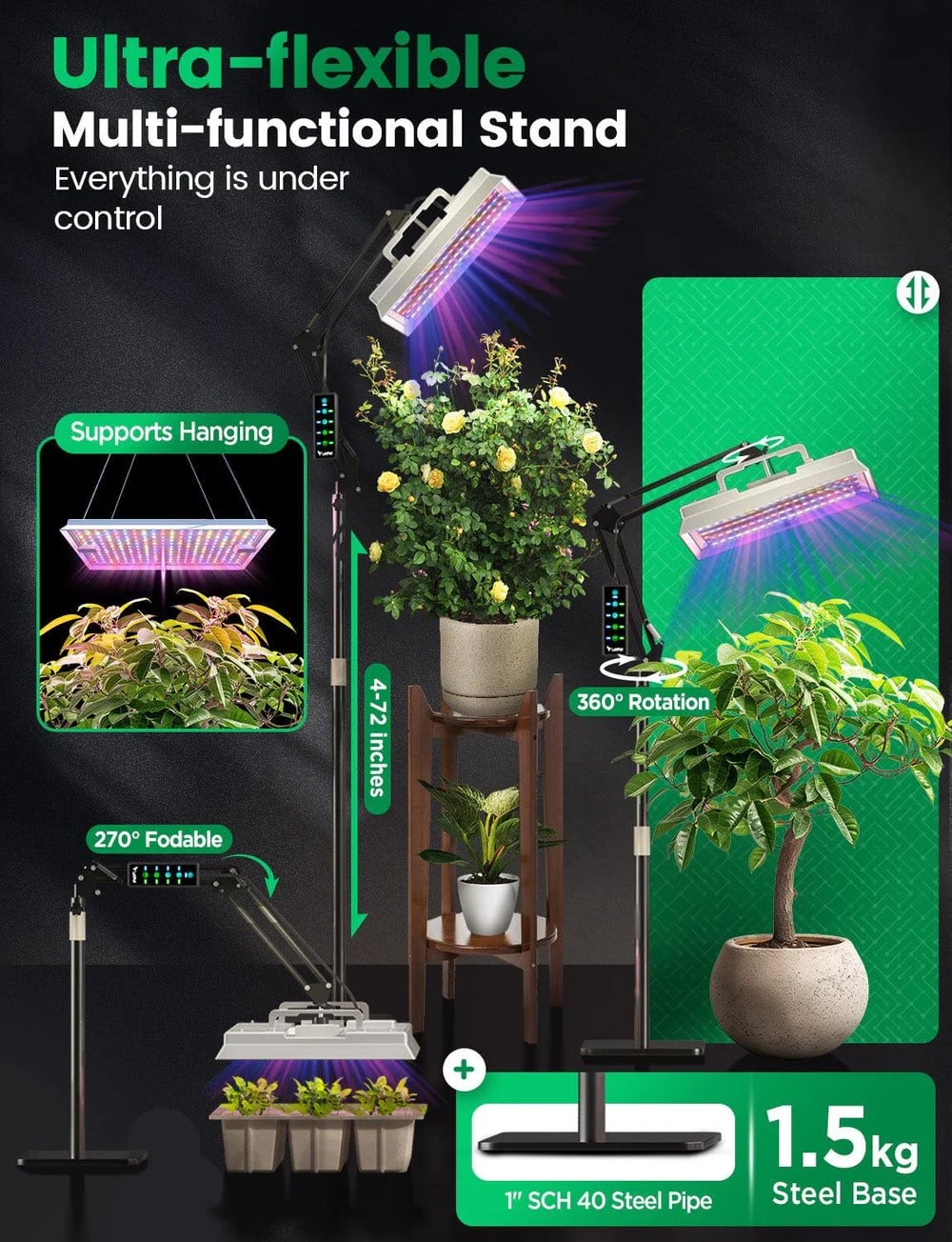 ไฟปลูกต้นไม้ในร่มอัจฉริยะ LED 100W LETPOT SMART GROW LIGHT (ควบคุมผ่าน MOBILE APPLICATION_12