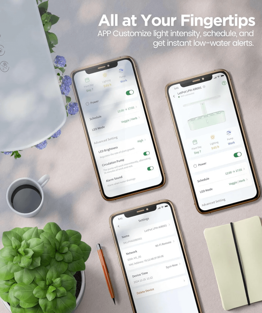 เครื่องปลูกระบบไฮโดรโปนิกส์อัตโนมัติ 10 ช่อง LetPot AIR (ควบคุมผ่าน smart mobile app)_3