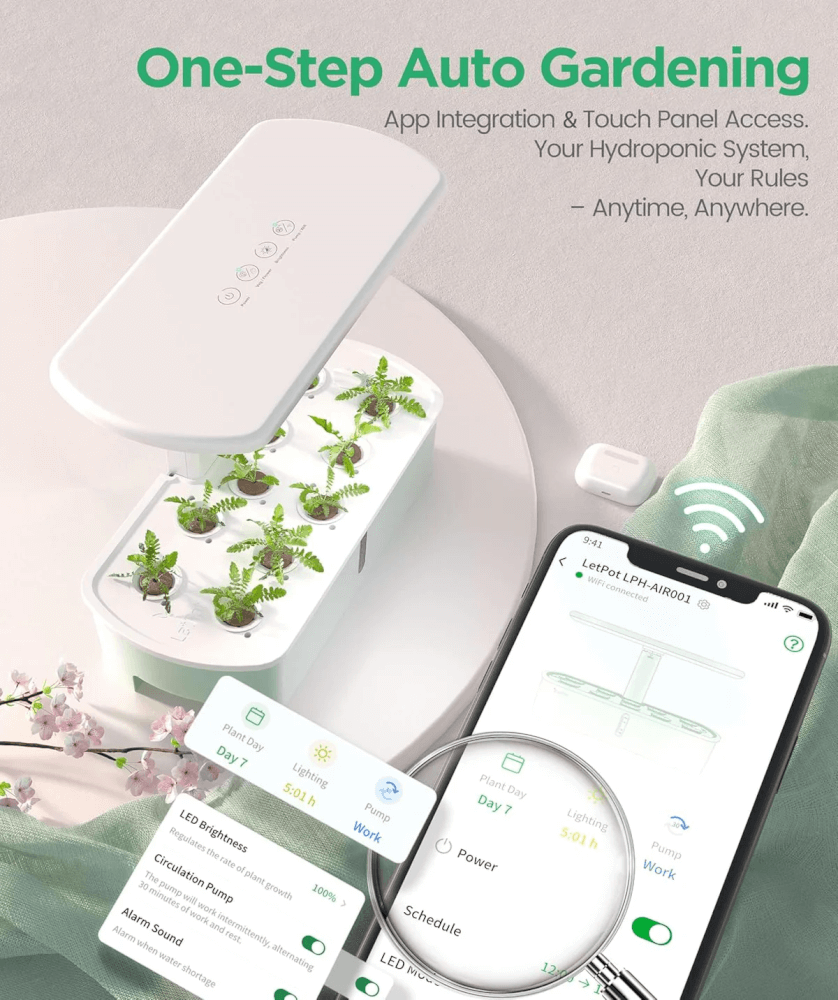 เครื่องปลูกระบบไฮโดรโปนิกส์อัตโนมัติ 10 ช่อง LetPot AIR (ควบคุมผ่าน smart mobile app)_4