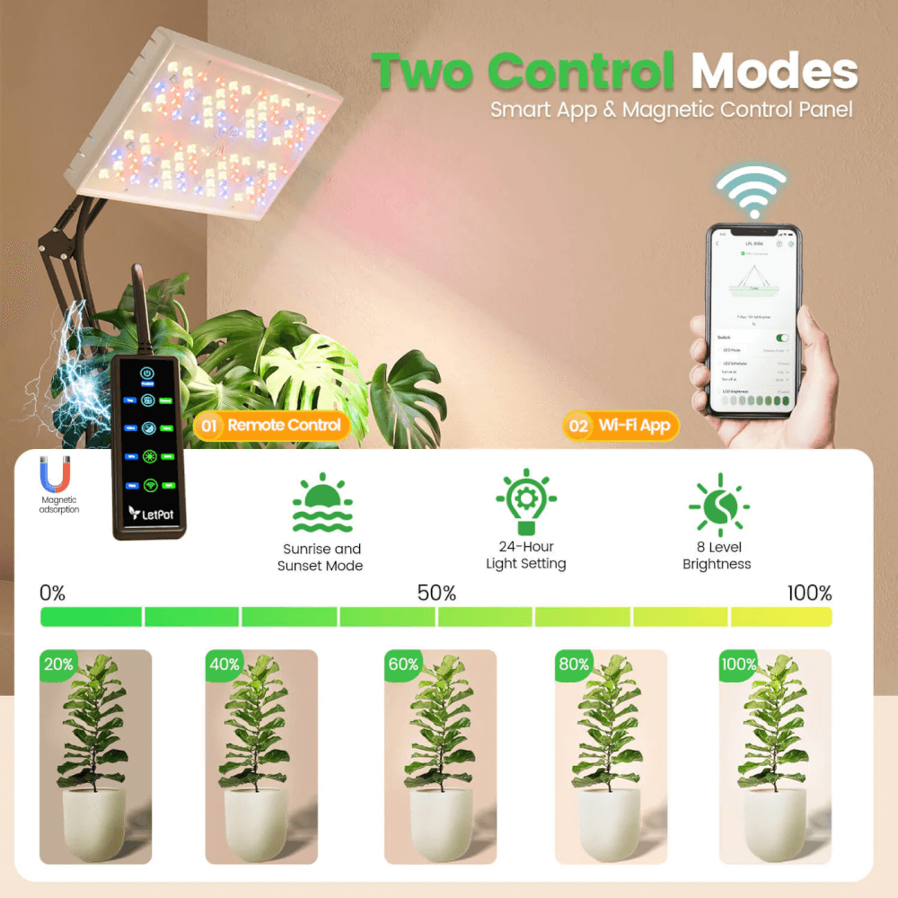 ไฟปลูกต้นไม้ในร่มอัจฉริยะ LED 60W LetPot Smart Sunvibe (ควบคุมผ่าน Mobile Application)_5