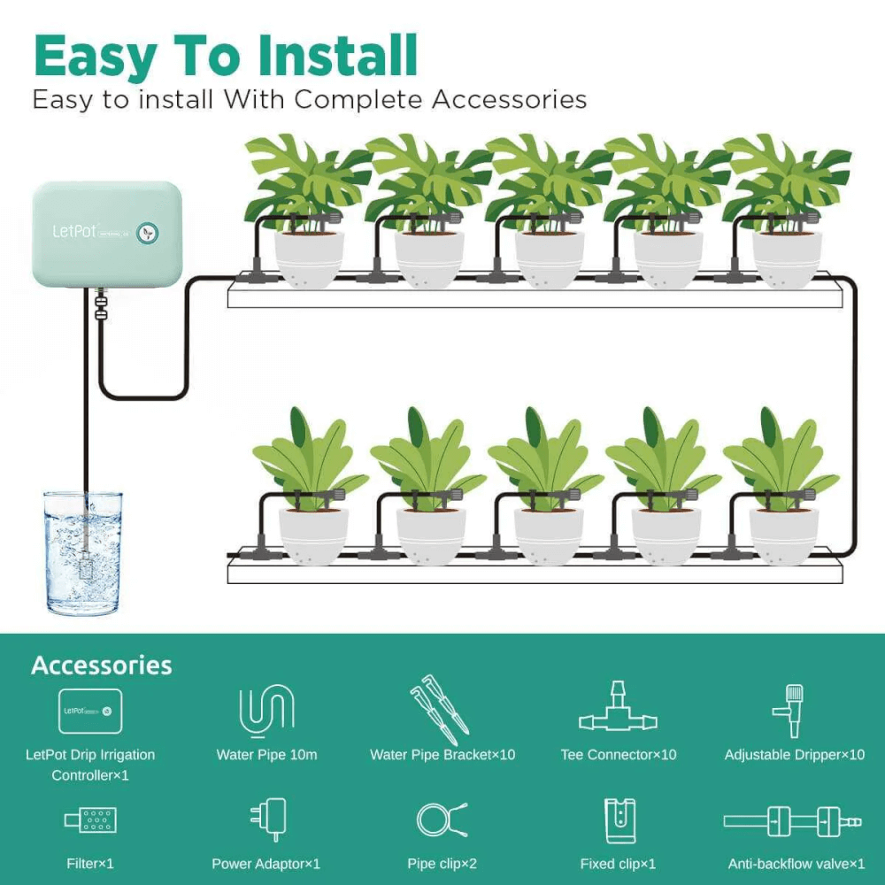 ระบบรดน้ำอัตโนมัติ สำหรับต้นไม้ในกระถาง LetPot Smart Drip Irrigation ควบคุมผ่าน Wi-Fi และ Mobile Application_6