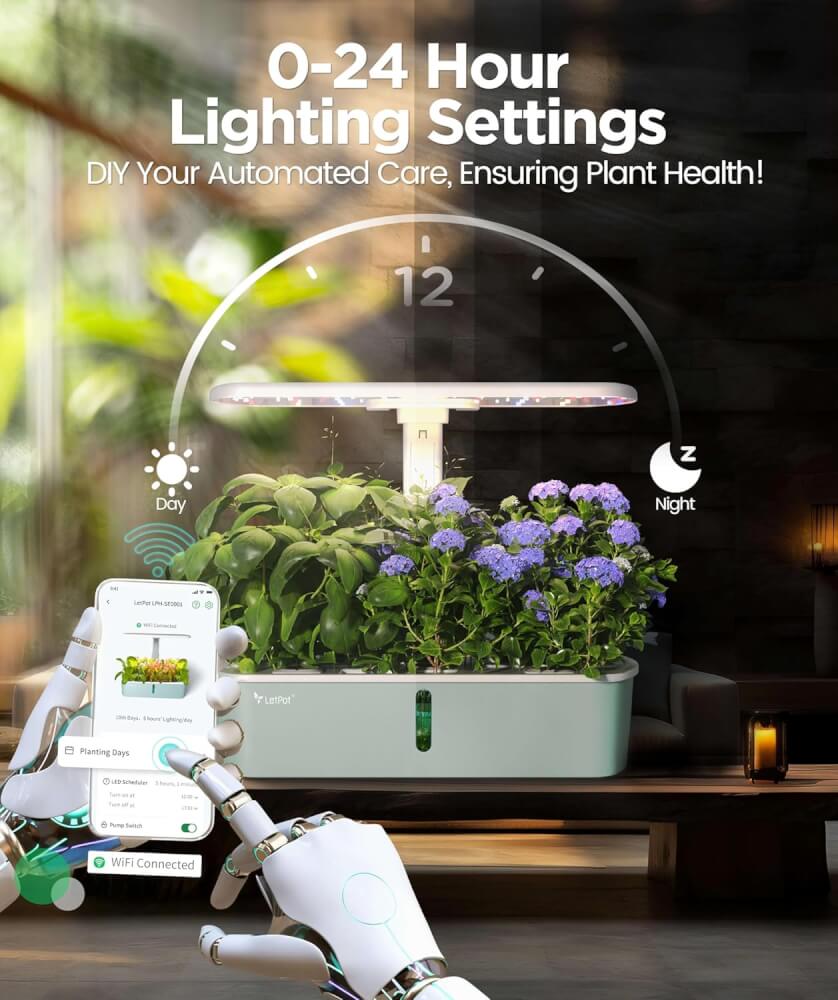 เครื่องปลูกระบบไฮโดรโปนิกส์อัตโนมัติ 10 ช่อง LetPot AIR (ควบคุมผ่าน smart mobile app)_11