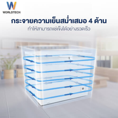 ตู้แช่ 2 ระบบ ELECTRIC WORLDTECH รุ่น WT-FZE300 ขนาด 10 คิว ความจุ 299 ลิตร สีขาว_5