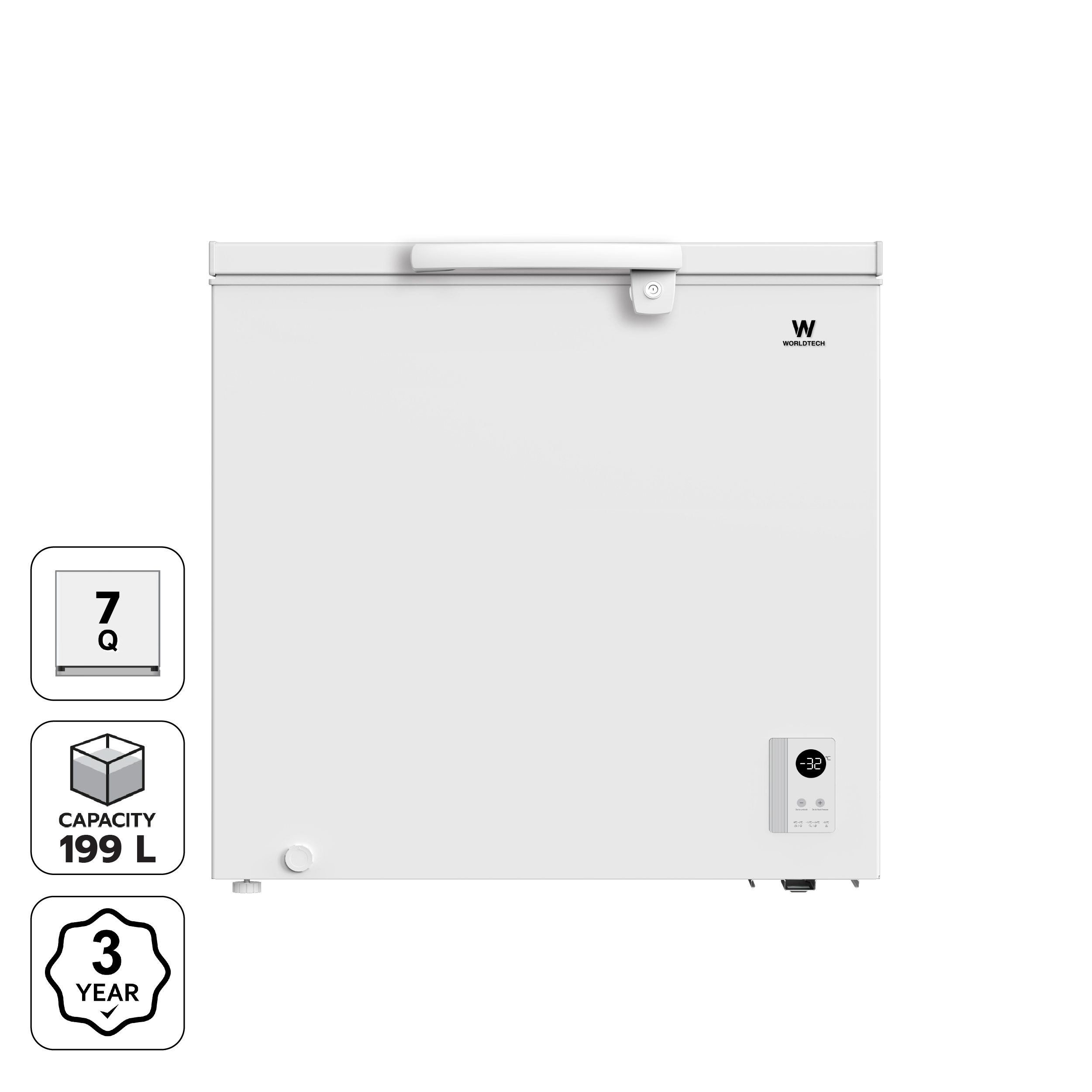ตู้แช่ 2 ระบบ Electric WORLDTECH รุ่น WT-FZE200 ขนาด 7 คิว ความจุ 199 ลิตร สีขาว_0