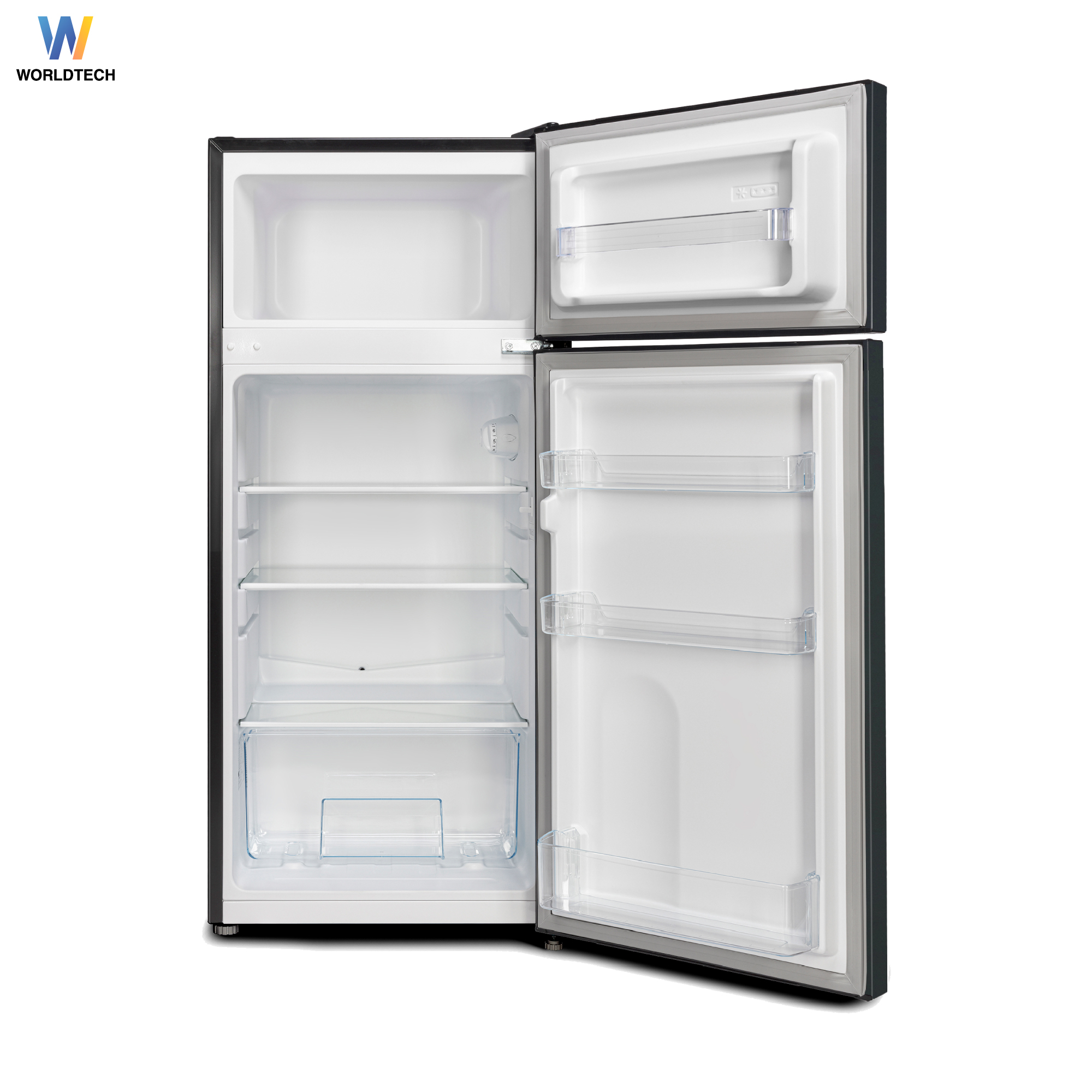 ตู้เย็น 2 ประตู WORLDTECH รุ่น WT-MRF-112 ขนาด 4 คิว ความจุ 112 ลิตร  สีดำ_2