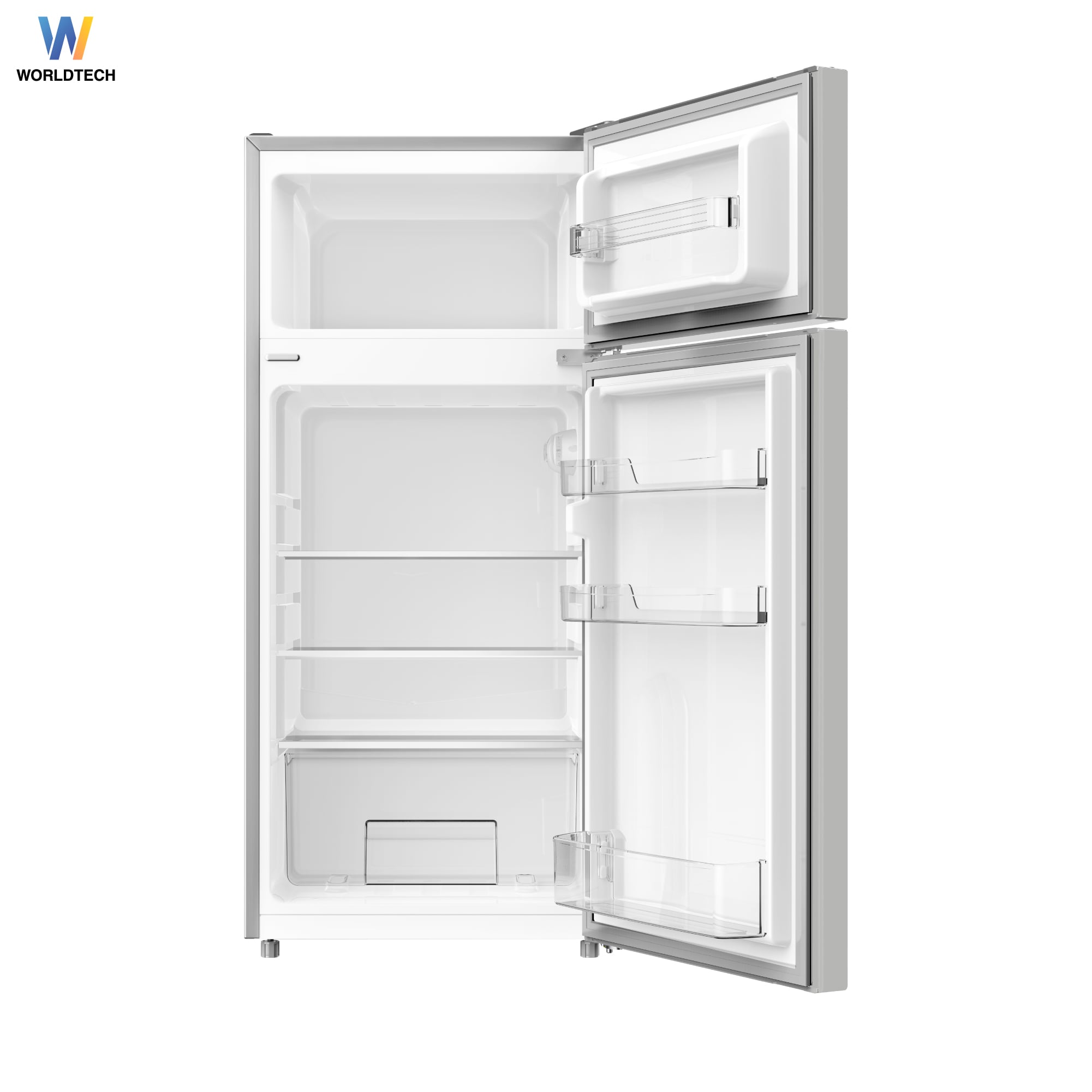 ตู้เย็น 2 ประตู WORLDTECH รุ่น WT-MRF-112 ขนาด 4 คิว ความจุ 112 ลิตร สีเงิน_2