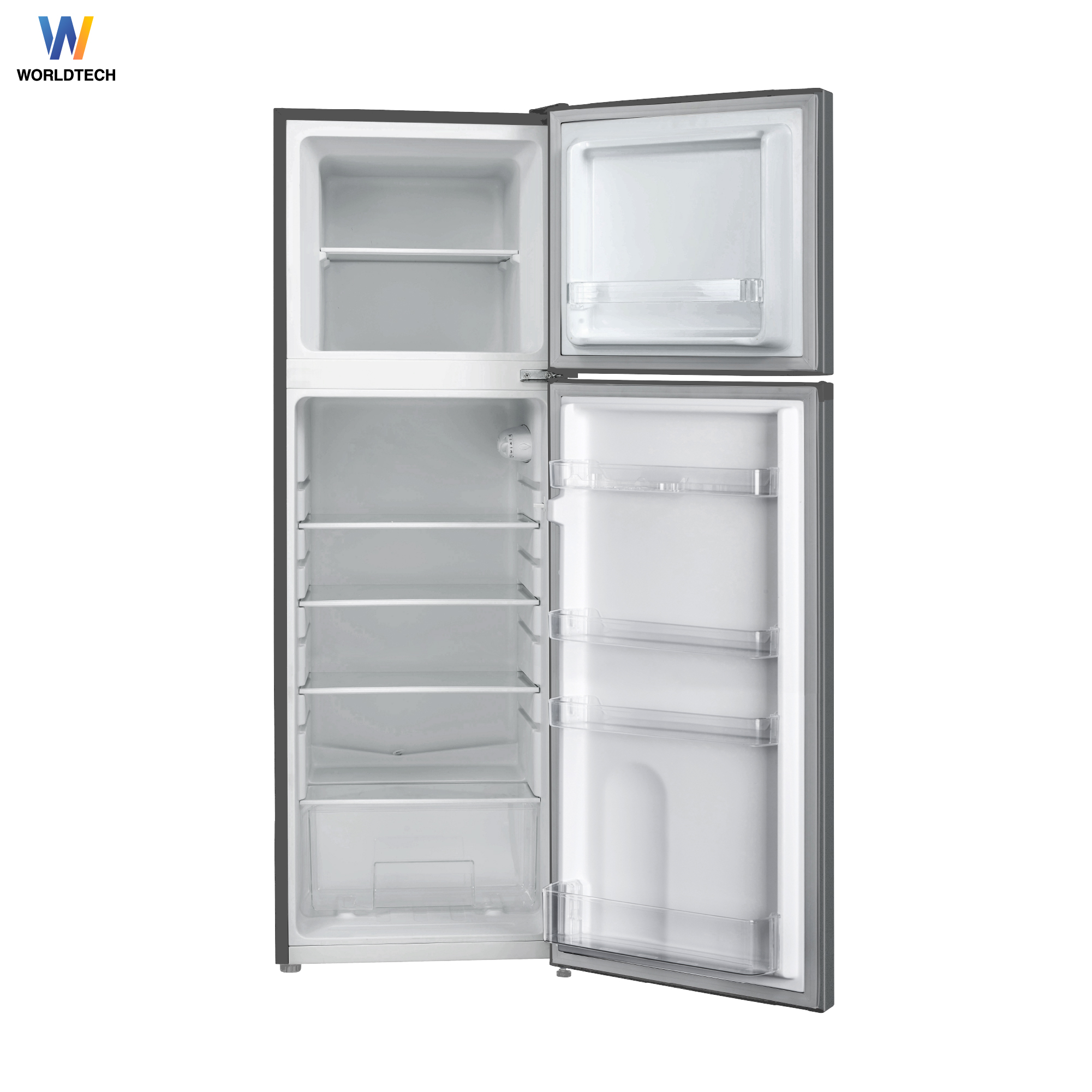 ตู้เย็น 2 ประตู WORLDTECH รุ่น WT-MRF-172 ขนาด 5.9 คิว ความจุ 168 ลิตร สีเงิน_2