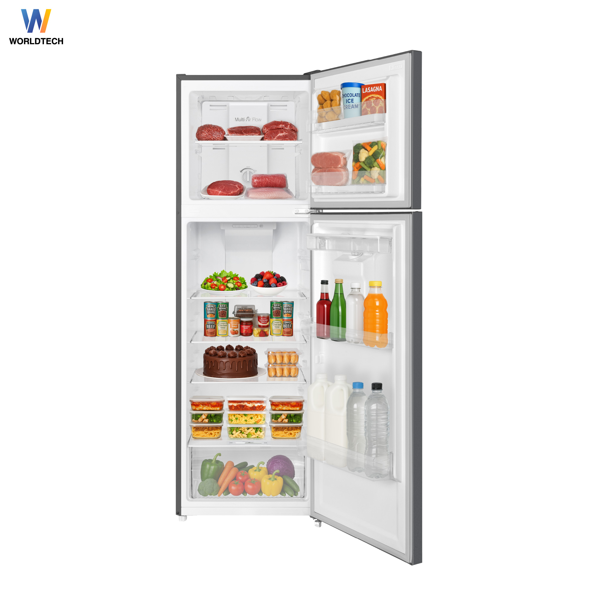 ตู้เย็น 2 ประตู WORLDTECH รุ่น WT-MRF-265W_SIL ขนาด 9 คิว ความจุ 255 ลิตร สีเงิน_3