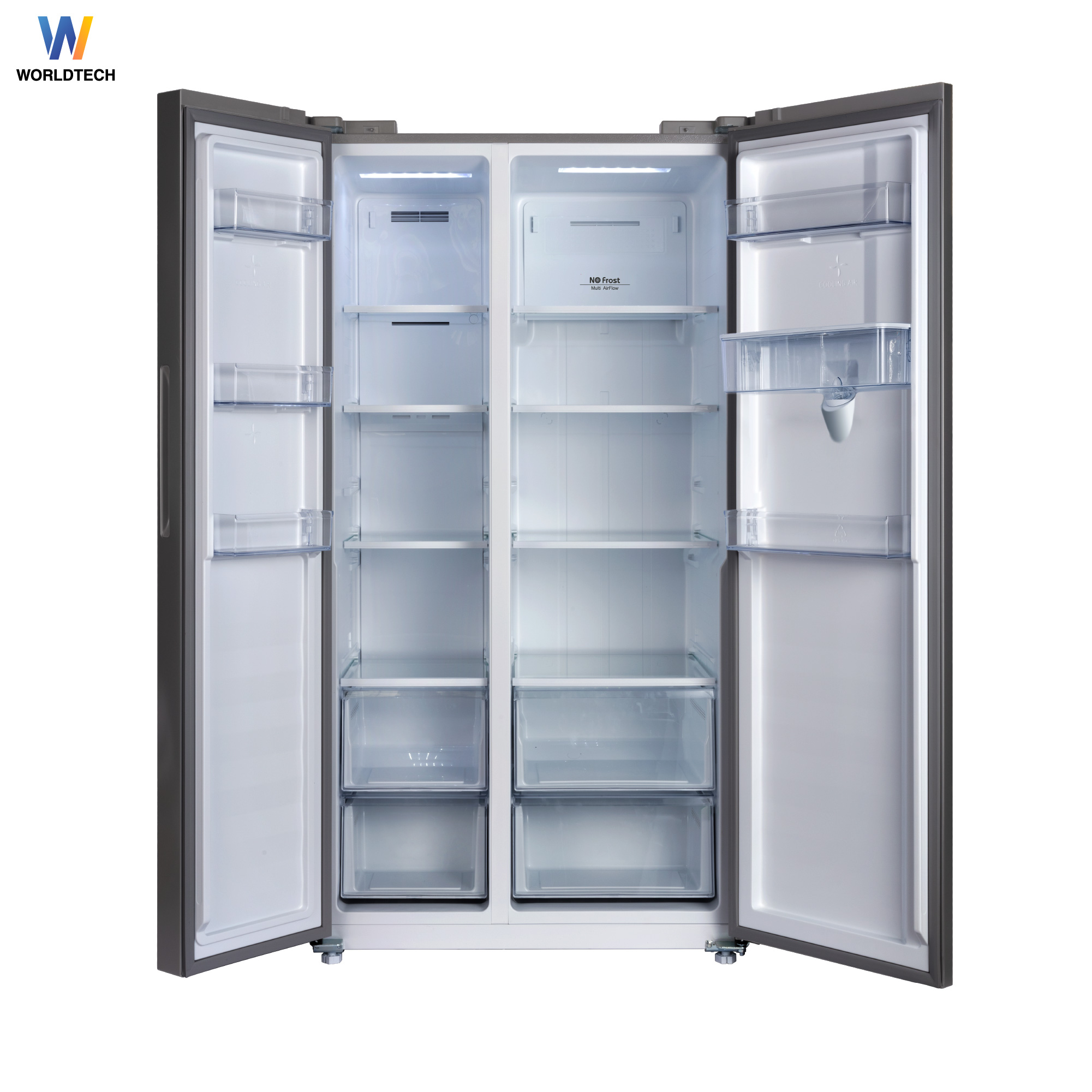 ตู้เย็น SIDE BY SIDE WORLDTECH รุ่น WT-MRF-560W_SIL ขนาด 18.6 คิว ความจุ 525 ลิตร สีเงิน_3