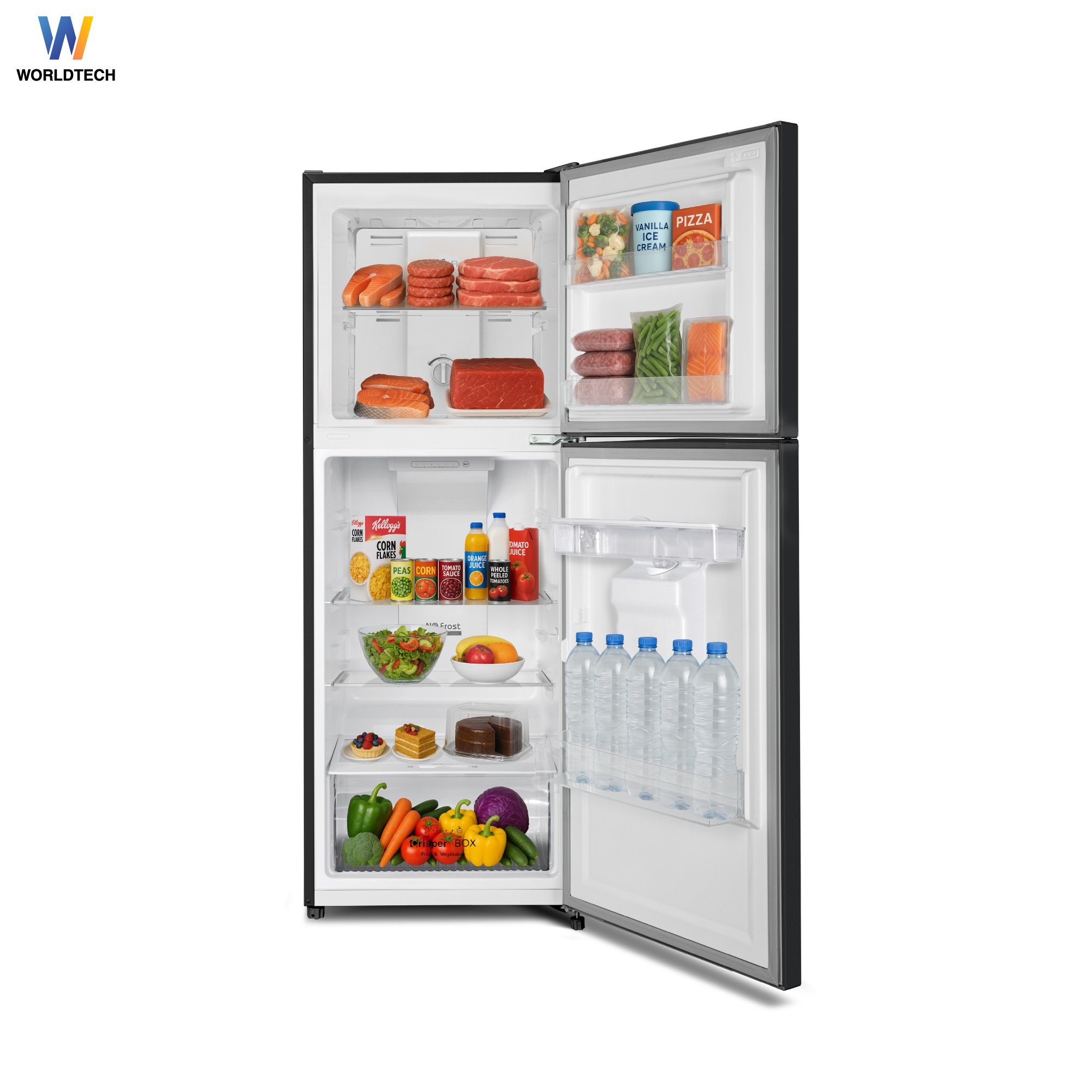 ตู้เย็น 2 ประตู WORLDTECH รุ่น WT-MRF-225W_SIL ขนาด 7.1 คิว ความจุ 202 ลิตร สีเงิน_4