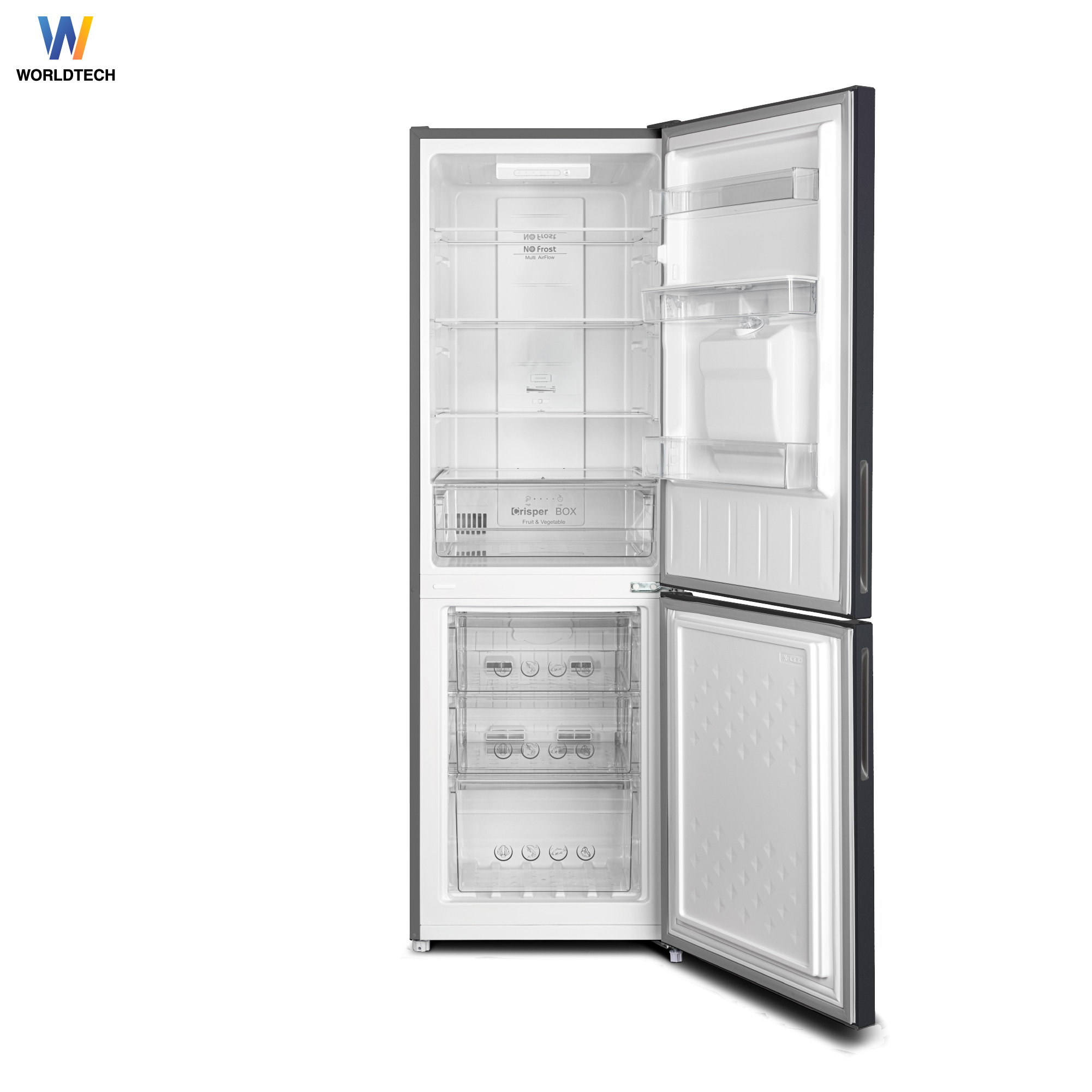 ตู้เย็น 2 ประตู WORLDTECH รุ่น WT-MRF-236W ขนาด 8.2 คิว ความจุ 231 ลิตร สีเงิน_5