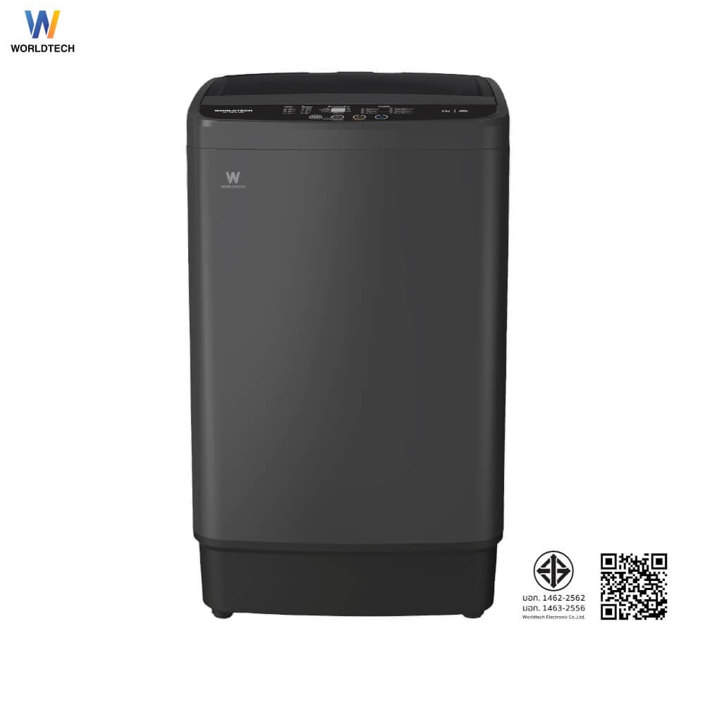 เครื่องซักผ้าฝาบน WORLDTECH รุ่น WT-MB70-600 ขนาด 7 KG. สีเทา-ดำ