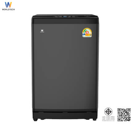 เครื่องซักผ้าฝาบน WORLDTECH รุ่น WT-MB100-620 ขนาด 10KG. สีเทา-ดำ_1