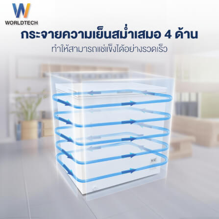  ตู้แช่ 2 ระบบ WORLDTECH รุ่น WT-FZ200 ขนาด 7 คิว ความจุ 199 ลิตร สีขาว_4
