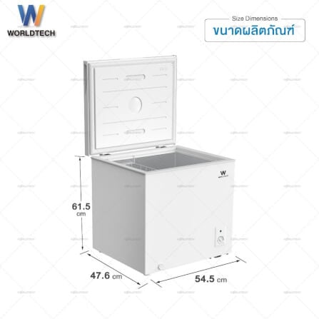  ตู้แช่ 2 ระบบ WORLDTECH รุ่น WT-FZ70 ขนาด 2.3 คิว ความจุ 66 ลิตร_6