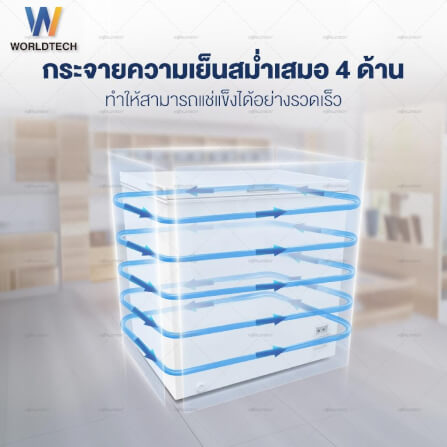 ตู้แช่ 2 ระบบ WORLDTECH รุ่น WT-FZ100 ขนาด 3.5 คิว ความจุ 99 ลิตร สีขาว_6